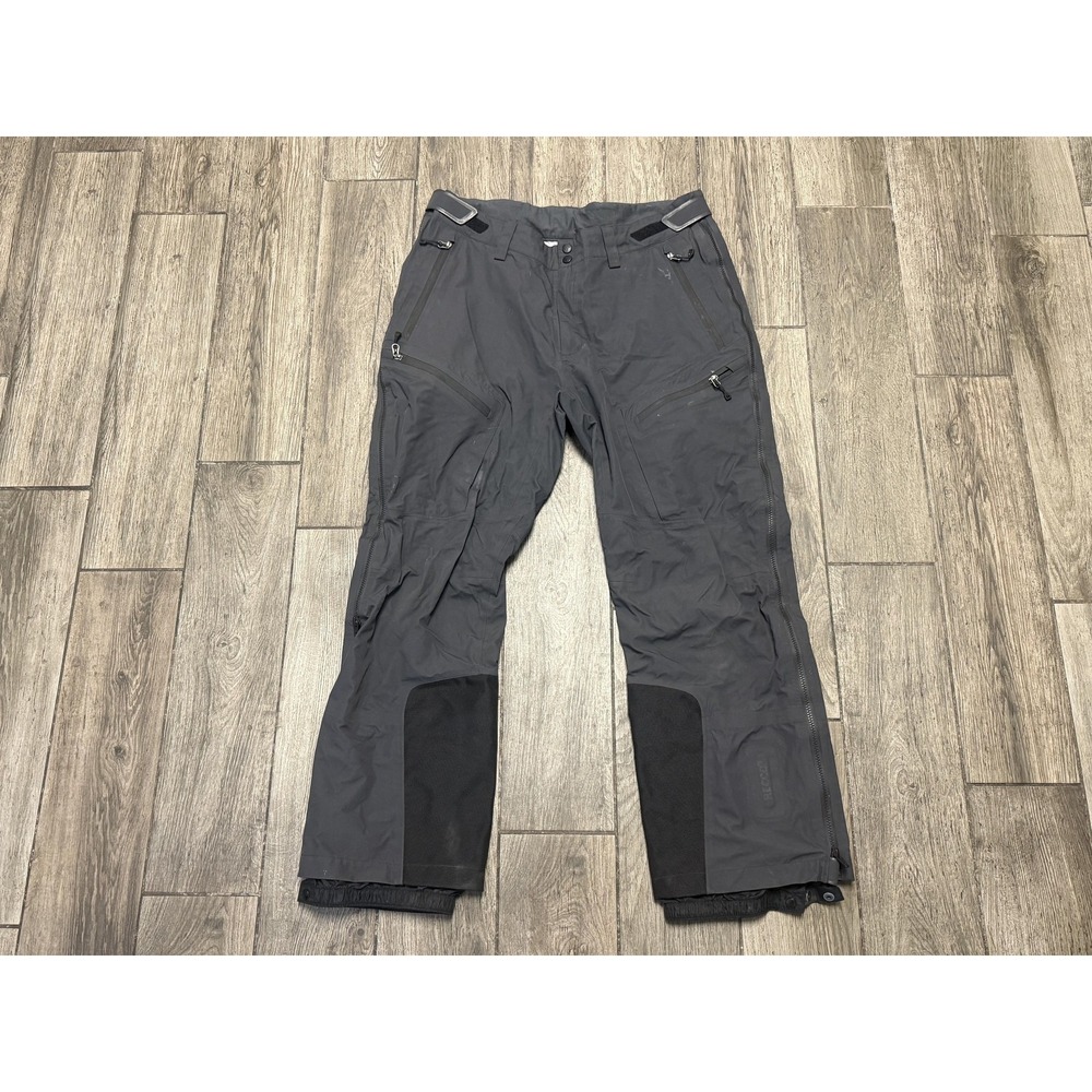 REI Pants Mens 38x30 Gray Event Waterproof Snow Ski Shell RECCO TECH Zip Vents